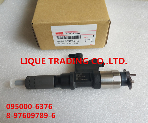 China DENSO 6376 genuine INJECTOR 095000-6376, 8-97609789-6 , 8976097896 , 97609789 supplier